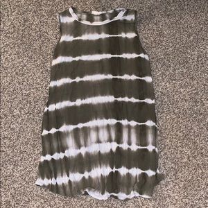 green & white tie dye dress!